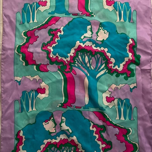 Vintage Chereskin Silk Print Scarf - Picture 8 of 9